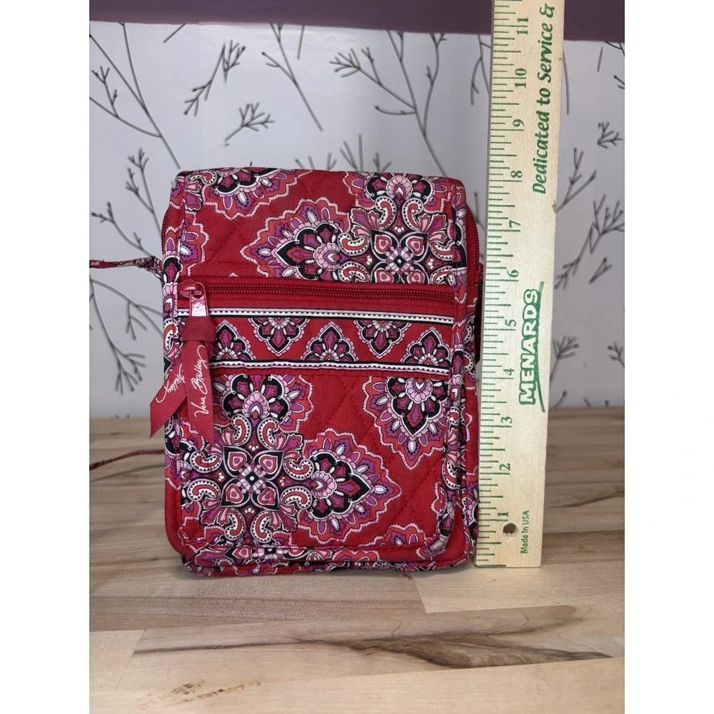 Vera Bradley Frankly Scarlet Pattern Mini Crossbody